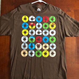 Stones Throw Throwback 45s TShirt (Promo) BROWN